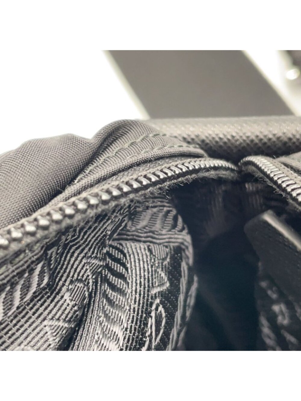 Prada Re-Nylon Black Shoulder Bag Silver - Picture 12 of 14